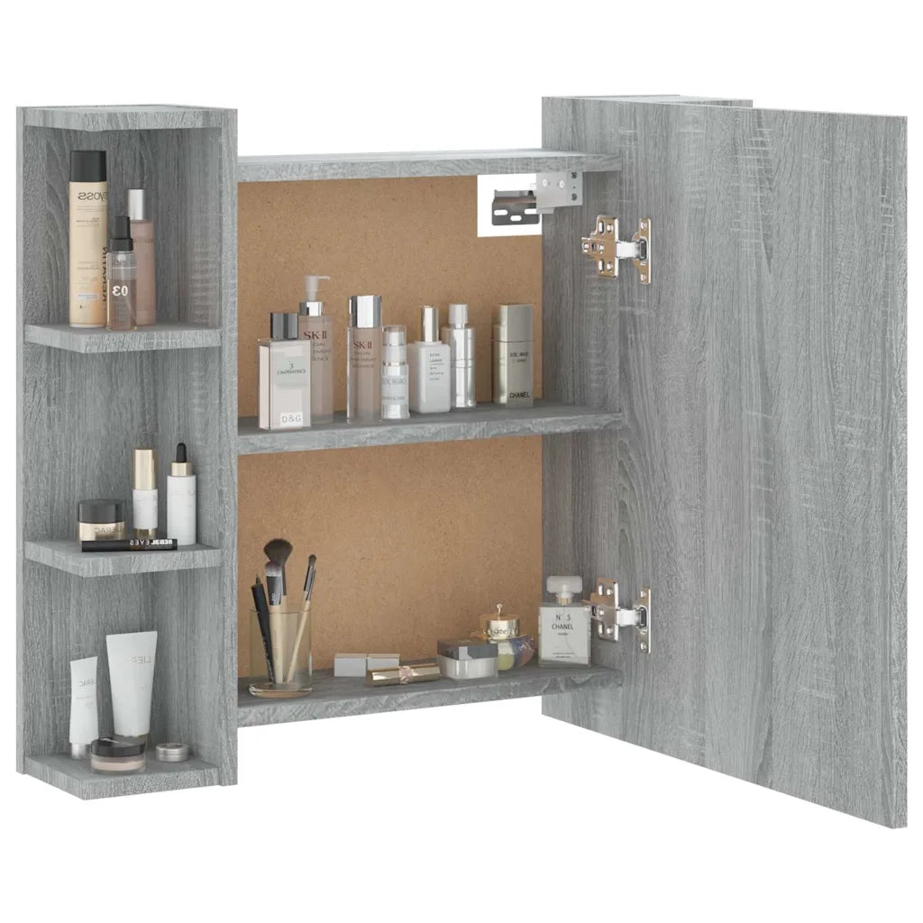 Mobile a Specchio | Armadio da bagno con LED Grigio Sonoma 70x16,5x60 cm