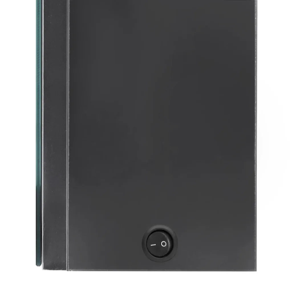 Armadietto Bagno con Specchio e LED-Mobile bagno con specchio Grigio 80x12x68 cm