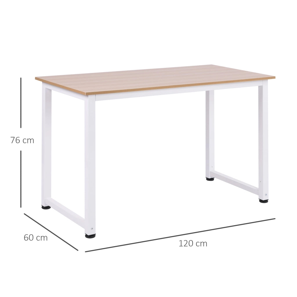Scrivania da Ufficio 120x60 cm in Metallo  Natural Bianca