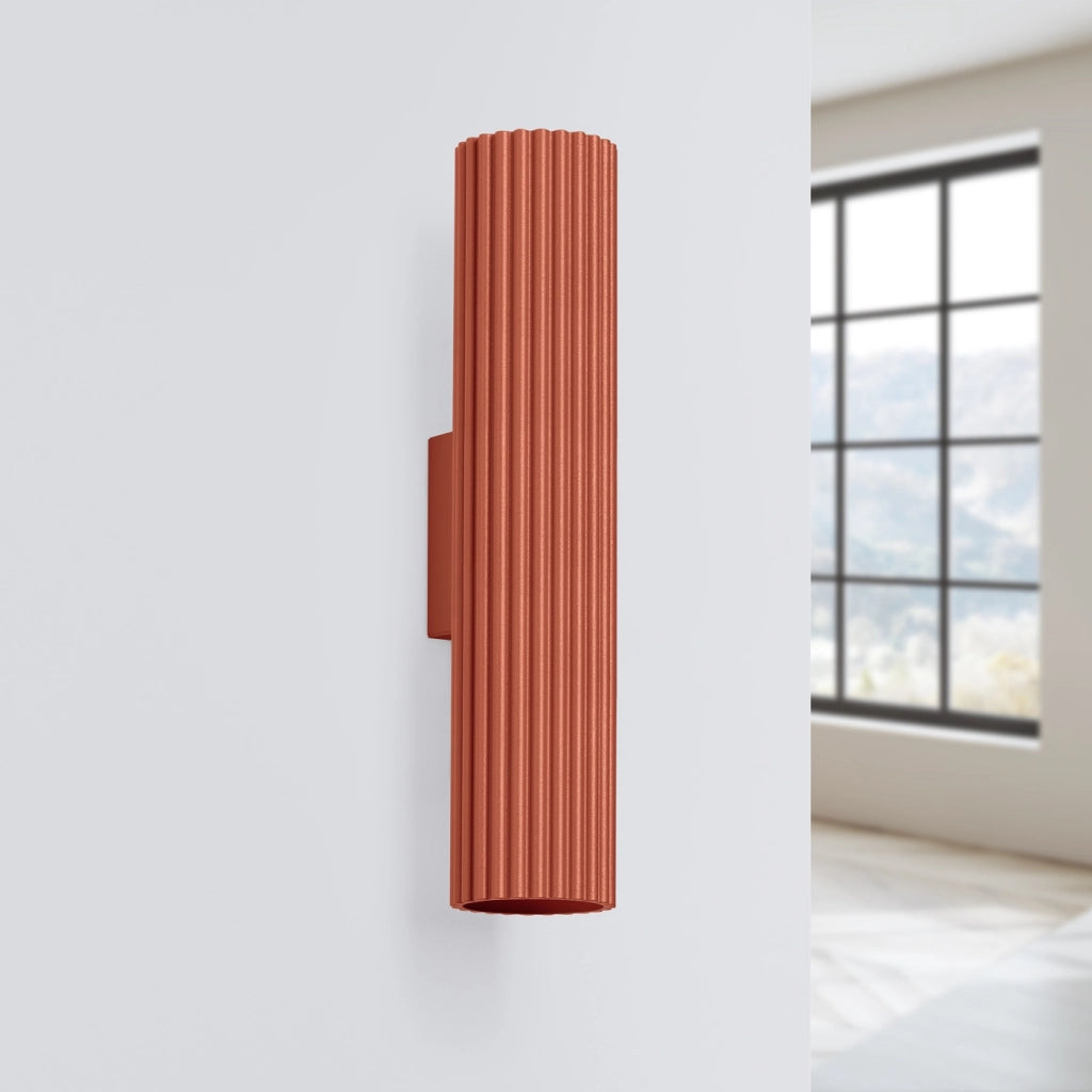 Lampada da parete KARBON 30 rosso ocra