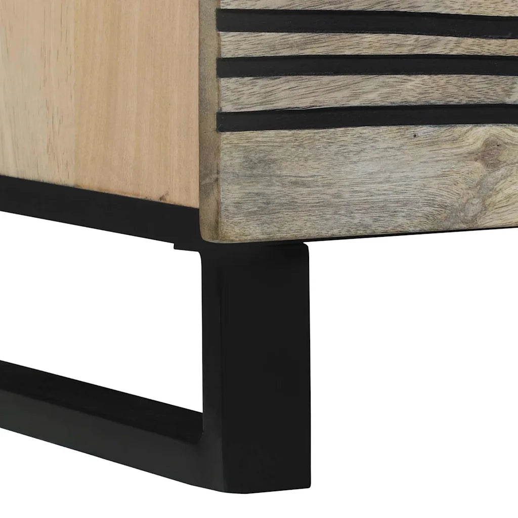 Credenza Bianco 80 x 33 x 75 cm legno massello di mango 4017999