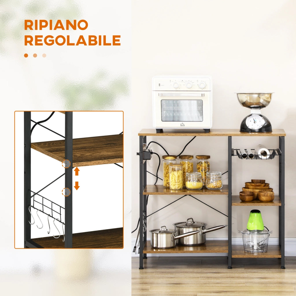 Mobile da Ingresso con Ripiani e Presa USB ¨C Minimal ¨C 90x40x83cm