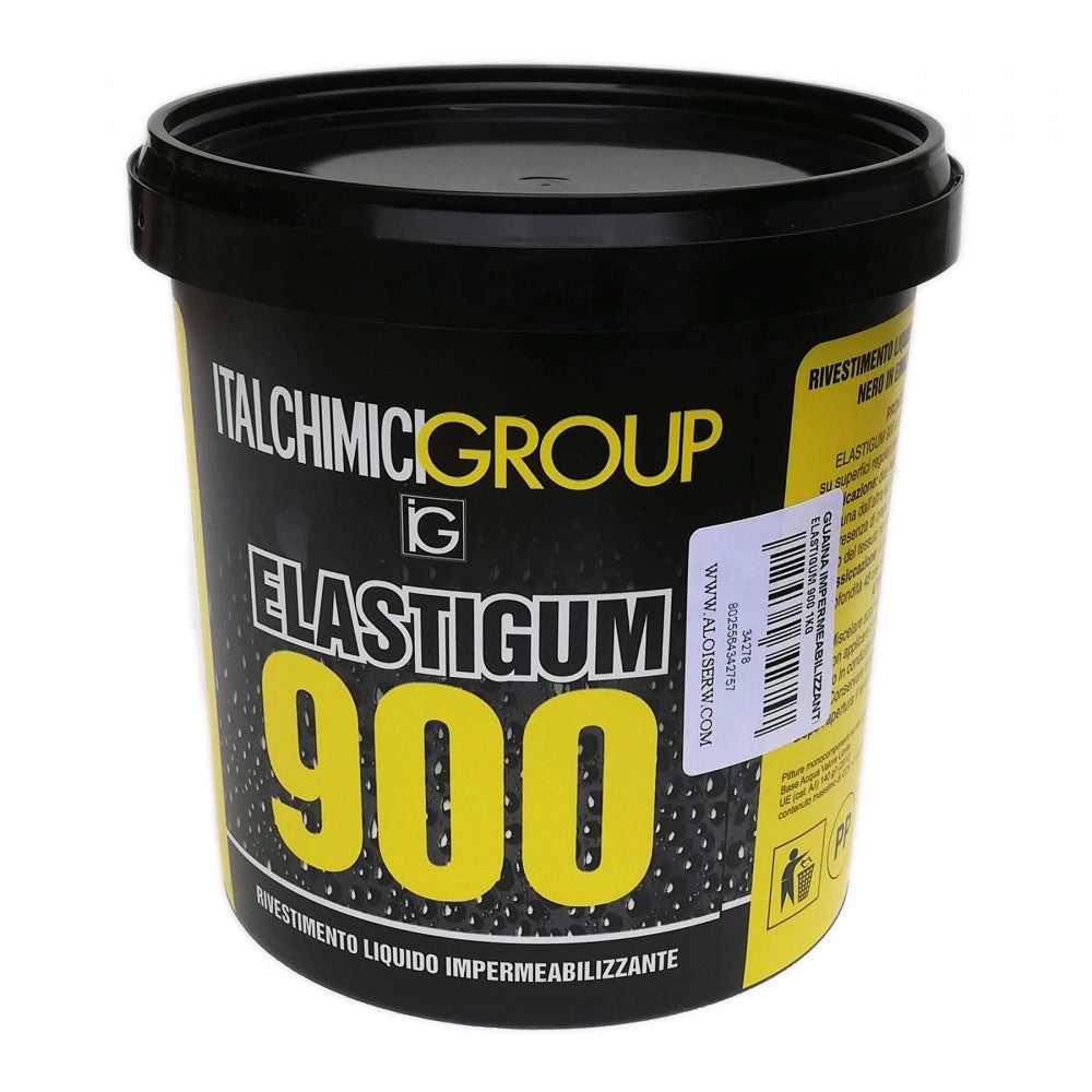 Italchimici elastigum 900 guaina impermeabilizzante da 1kg pronta all'uso