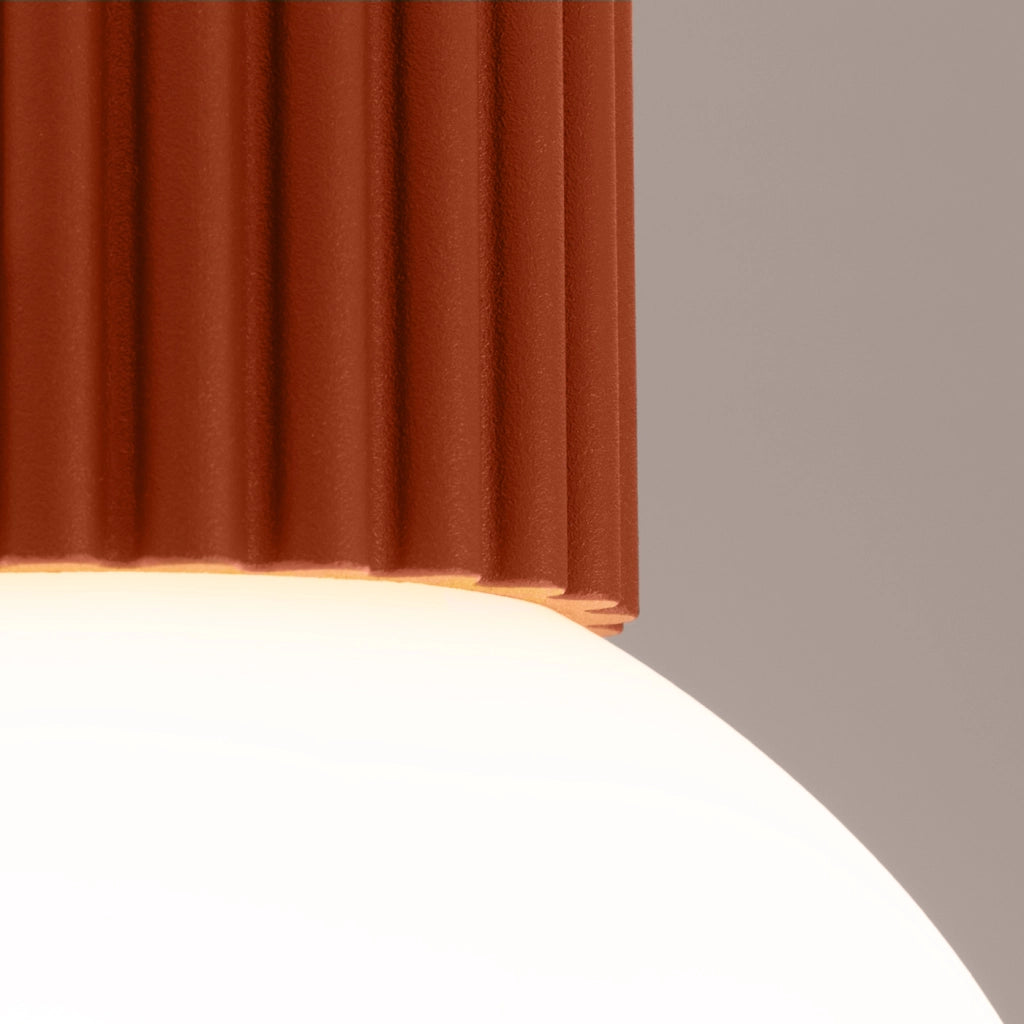 Lampada da soffitto HALO rosso ocra IP44