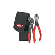 KNIPEX 00 20 72 V02 Mini set di pinze in marsupio portautensili con pinza regolabile Cobra 150 mm e tronchese laterale 160 mm colore Rosso-Nero