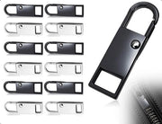 Set di riparazione 12 parti di ricambio - Cerniere a pressione/nero/argento - Materiale composto - Per giacche/abiti/borse