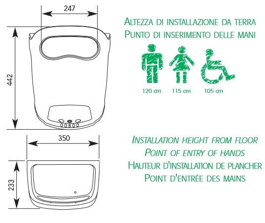 Asciugamani elettrico Vision Air BF PRO bianco