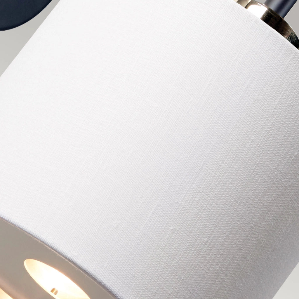 Applique Balance bianca con paralume E27 40W Elstead