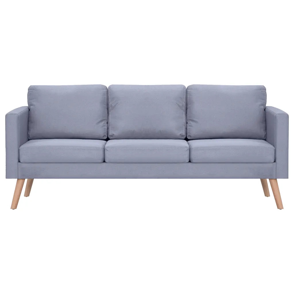 Divano a 3 Posti-Sofa 3 Posti in Tessuto Grigio Chiaro 522861