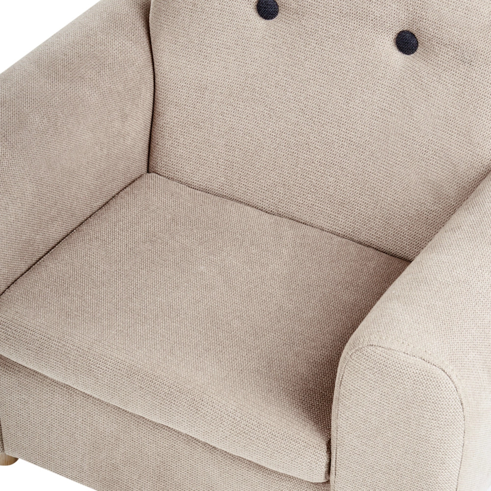 Sedia in tessuto Tortora con braccioli per bambini Design moderno