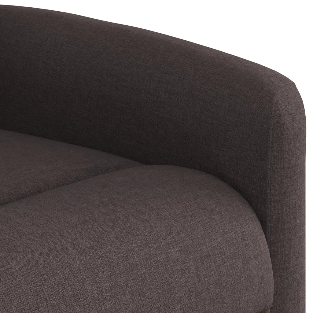 Poltrona Reclinabile Marrone Scuro in Tessuto 4015601