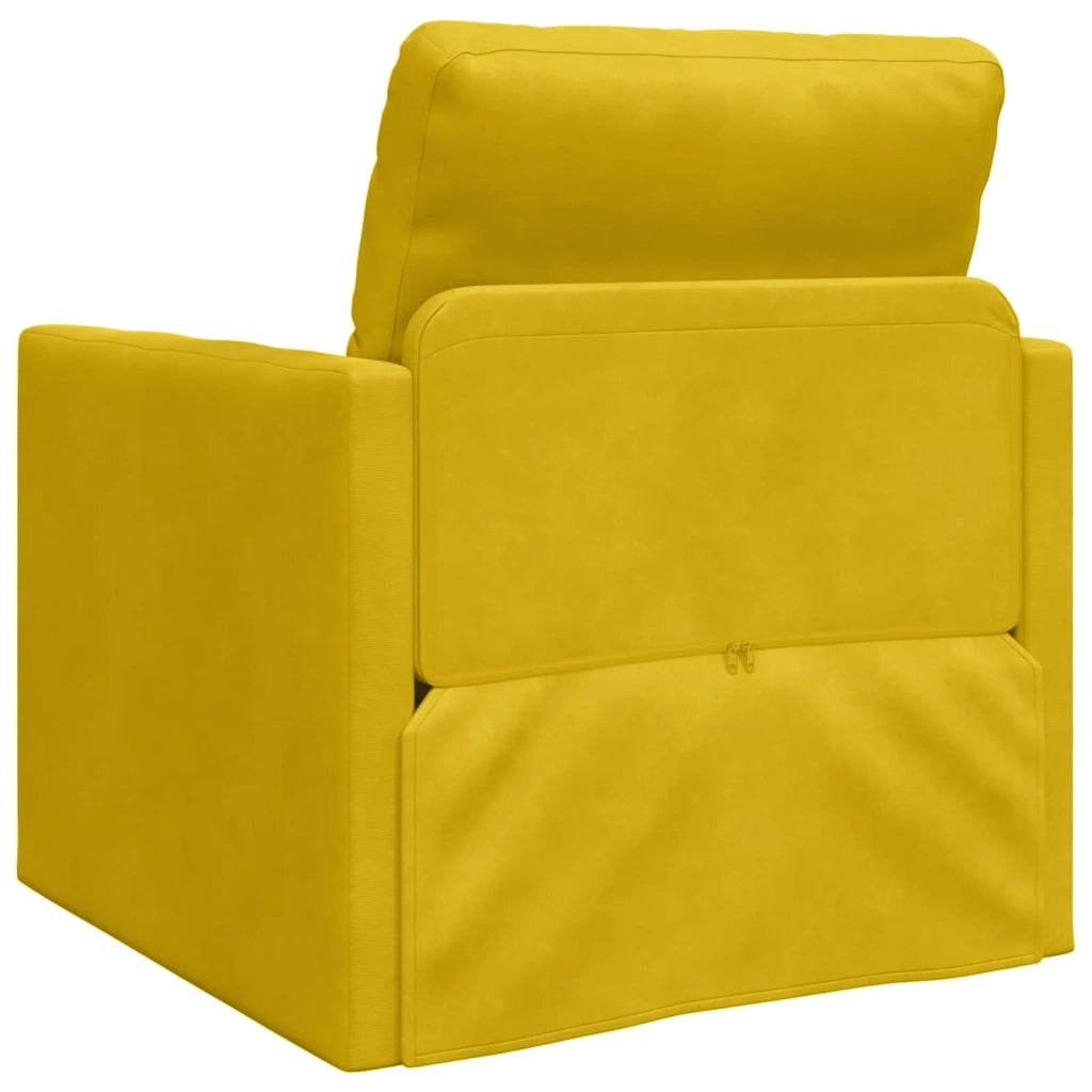 Divano letto Giallo Scuro 74 x 77 x 81 cm Velluto 4106618
