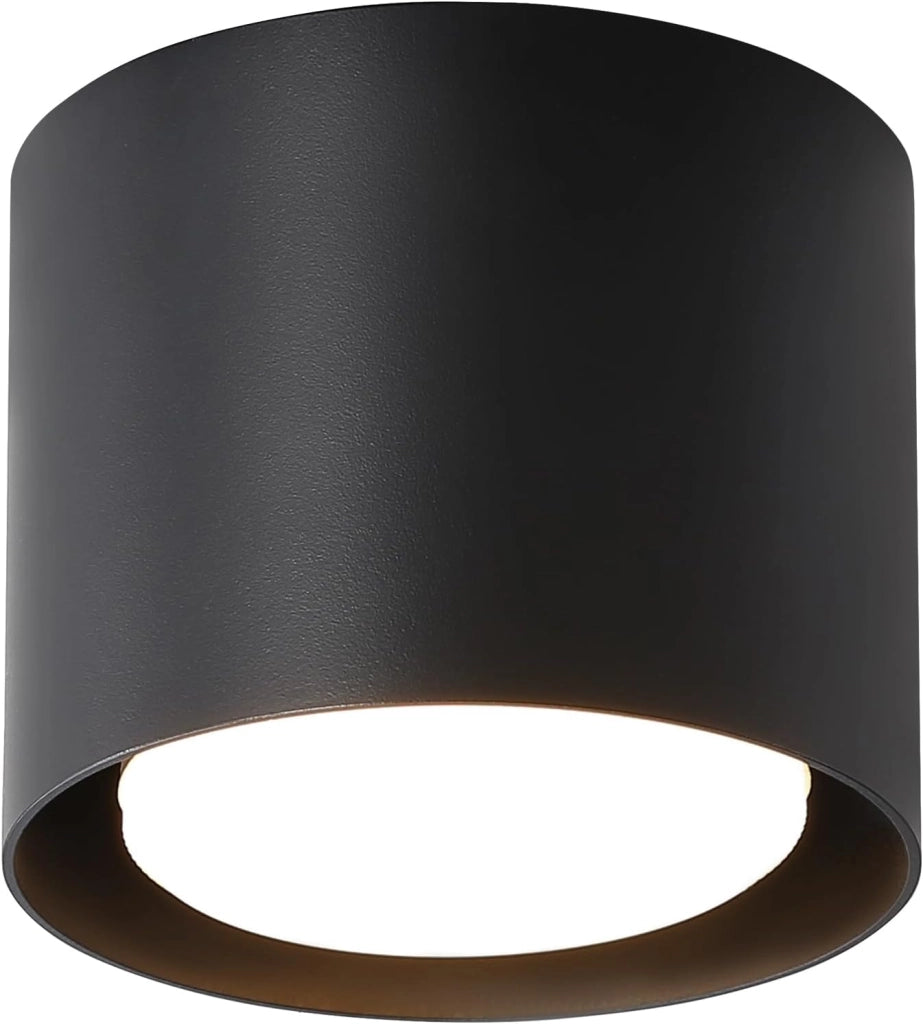 ZMH Lampada da soffitto LED nera moderna rotonda 5W per camera letto