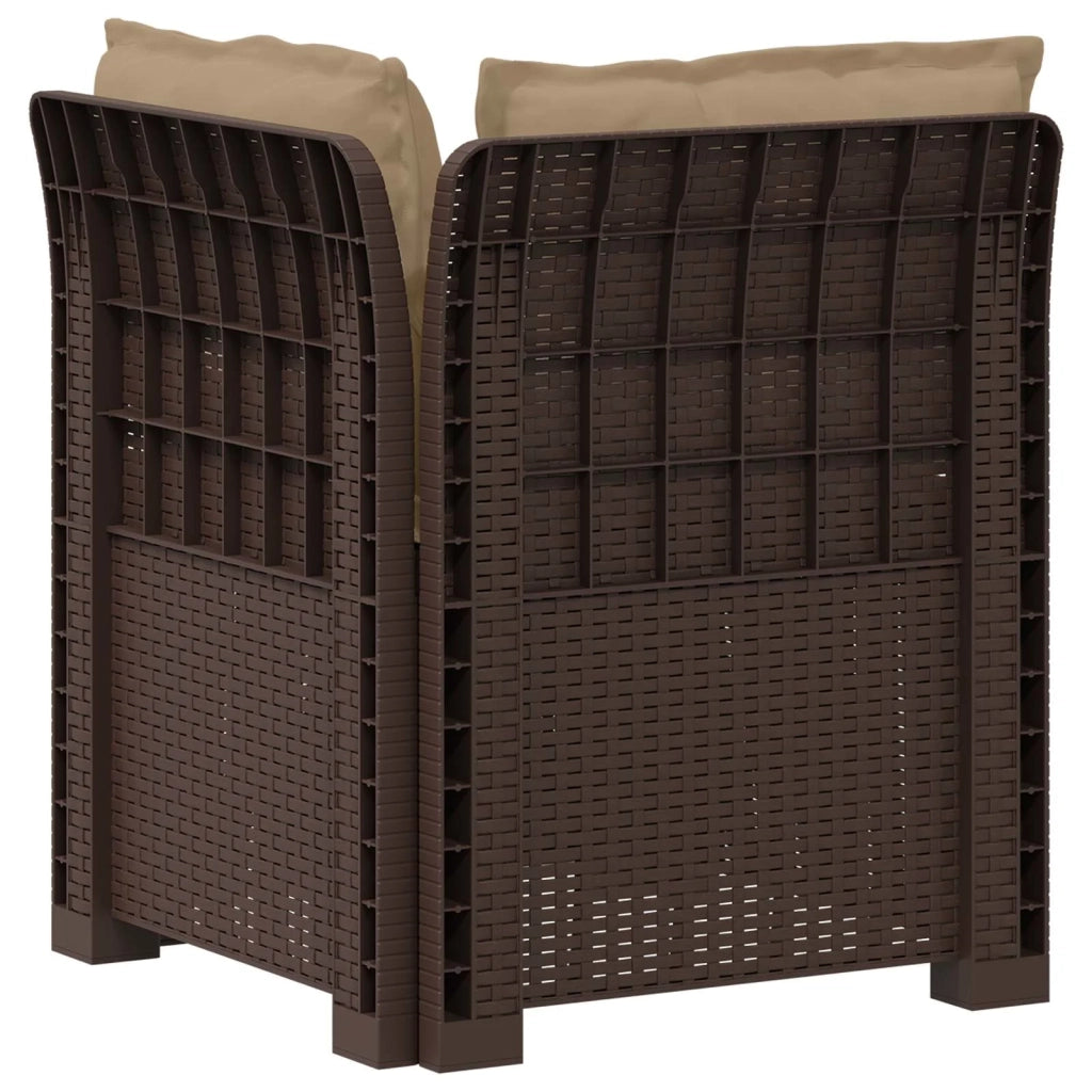 Divano da Giardino a 1 Posto con Cuscini Aspetto Rattan PP 8011838