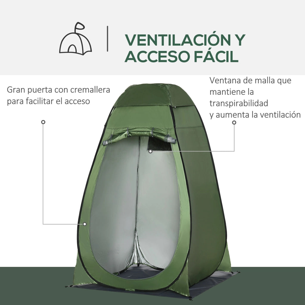 Cabina Doccia Portatile ¨C Minimal ¨C Verde Oliva 126x124x189 cm