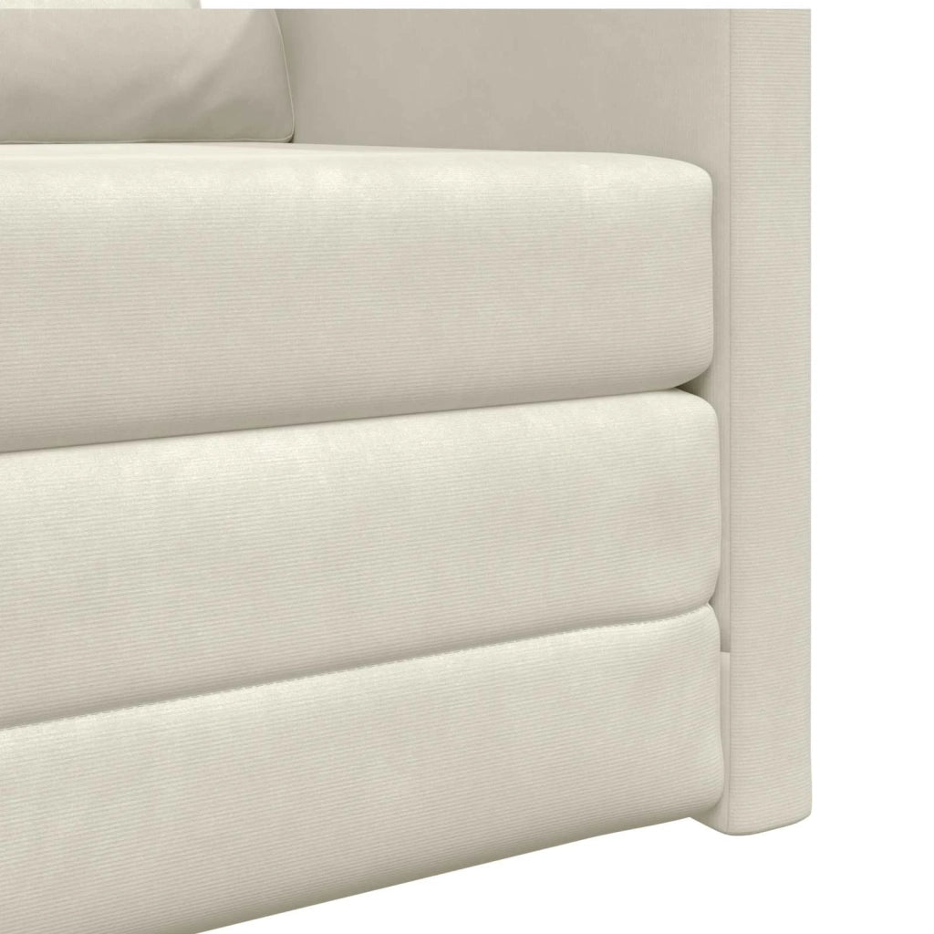 Divano letto Crema 74 x 77 x 81 cm Velluto 4106620