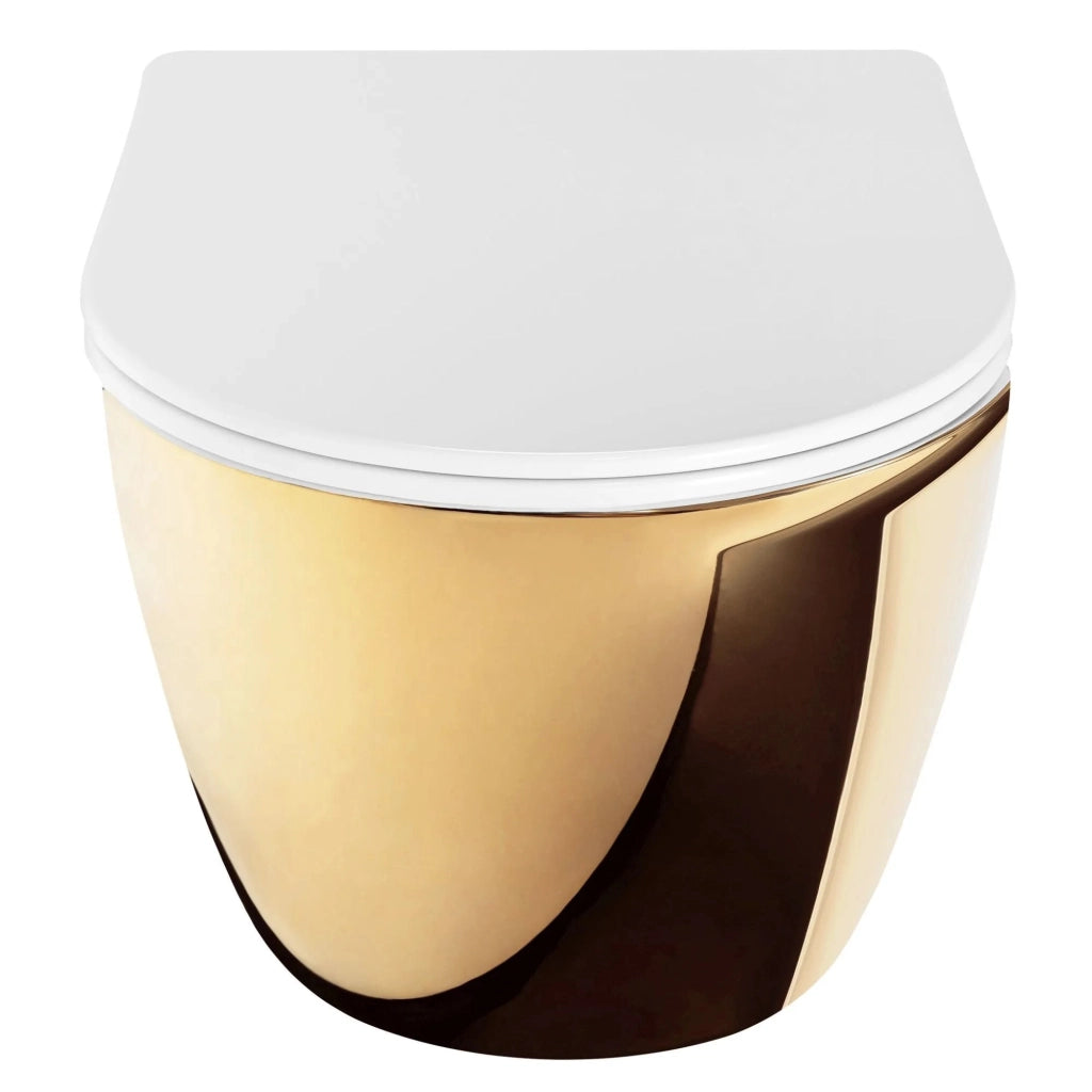 Vaso Wc Sospeso Rea Carlo Mini Tornado Nf White Gold