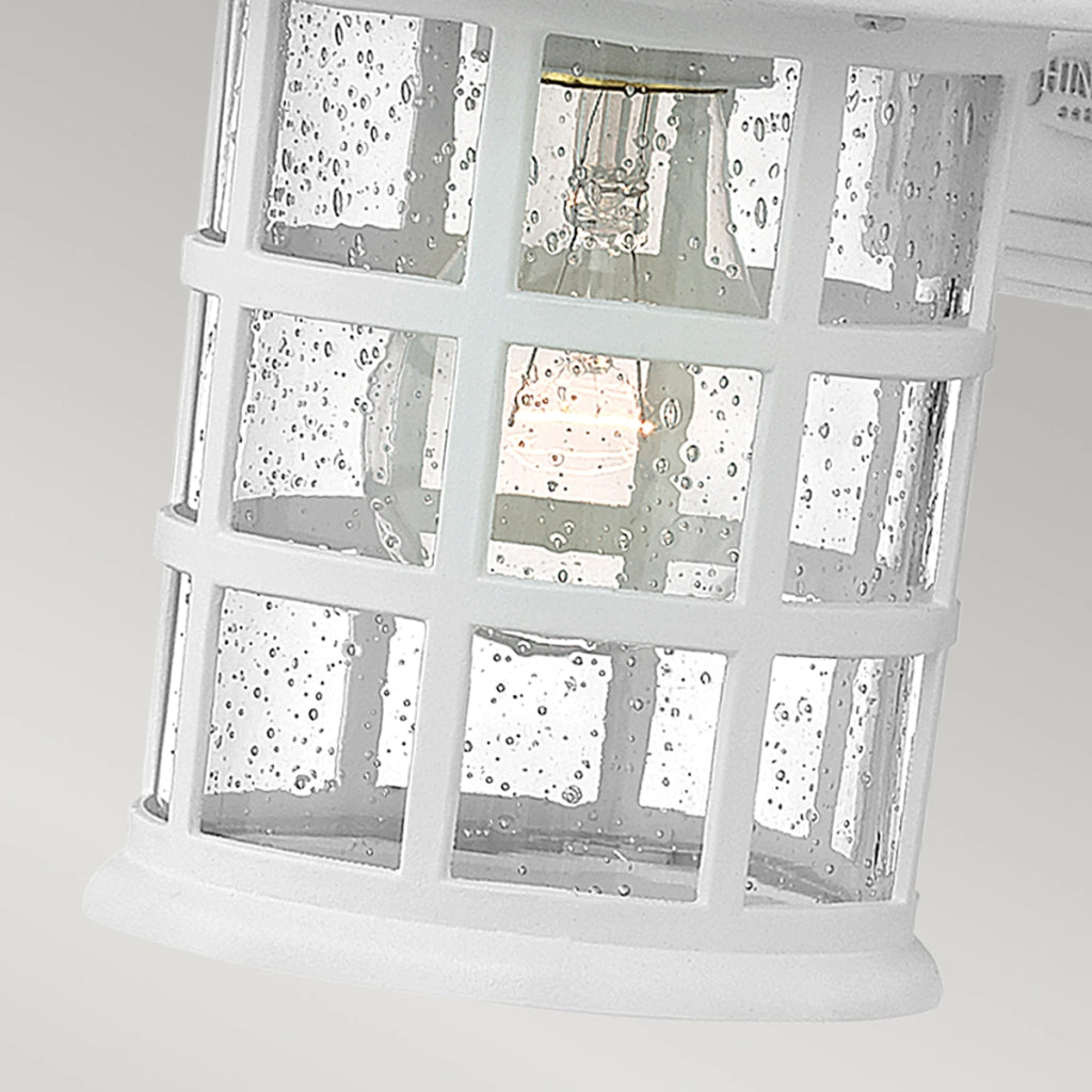 Applique esterna Freeport bianco testurizzato E27 40W Hinkley