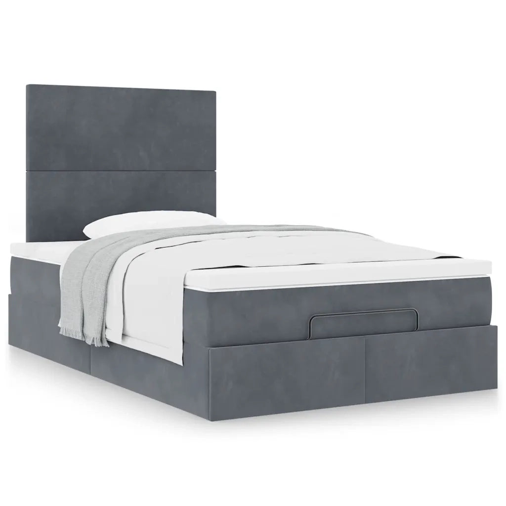 Struttura Letto Pouf con Materassi 120x200 cm Velluto 3313392