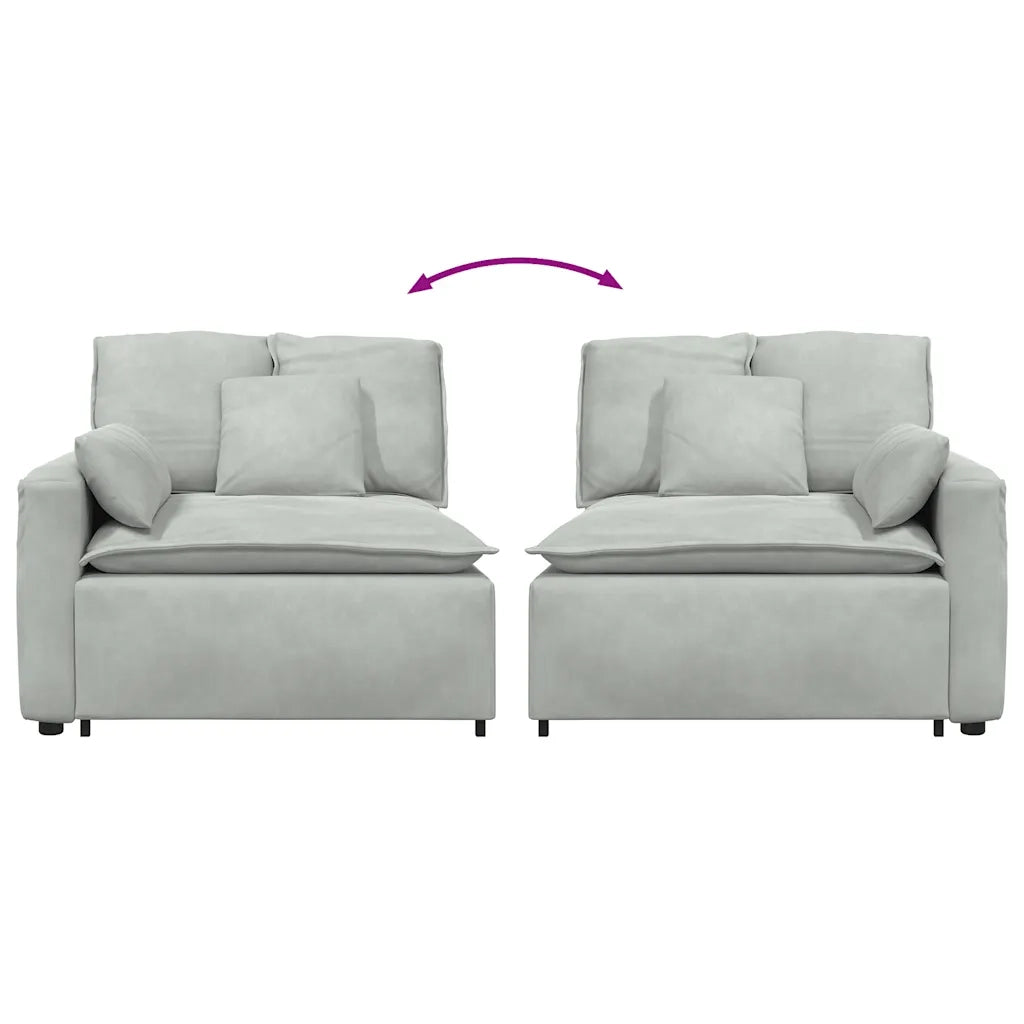 Modulo Terminale Bracciolo Divano Modulare con Cuscini-Sofa Modulare-Divanetto 100 cm 100003