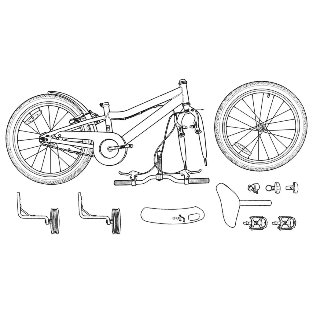 Bicicletta per Bambini 16 Pollici per bambini di 4-6 anni Rosso 42009383