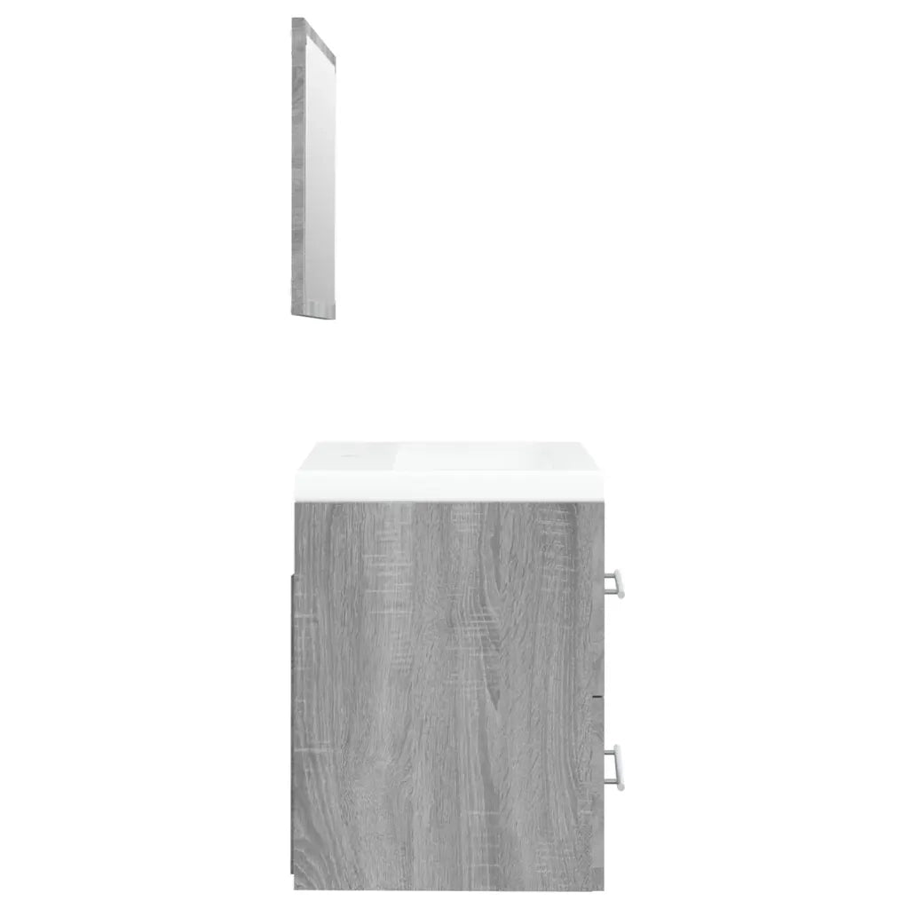 Mobile Bagno e Lavabo | Armadio Lavabo Integrato Grigio Sonoma Legno Multistrato