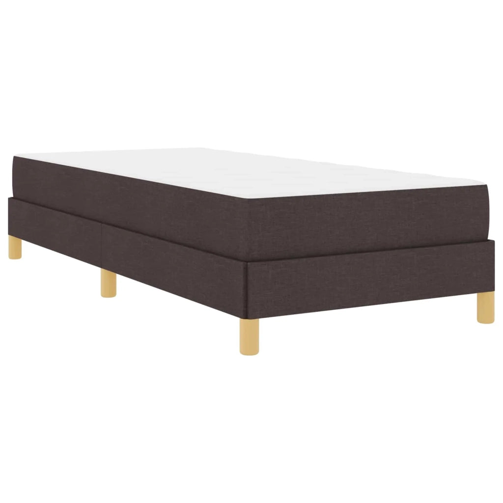 Letto a molle con materasso Marrone Scuro 100 x 200 cm Tessuto 3398545
