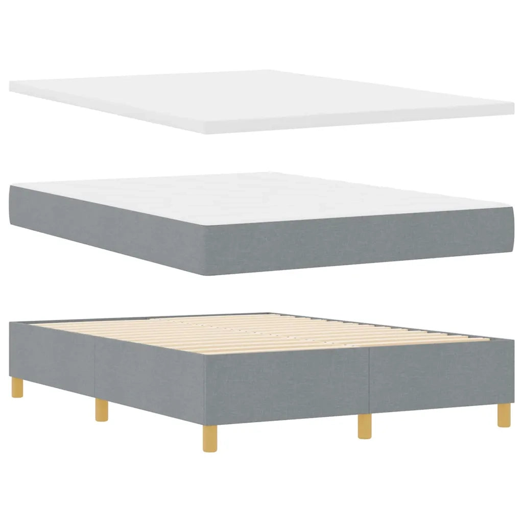 Letto a molle con materasso Grigio chiaro 140 x 200 cm Tessuto 3339546
