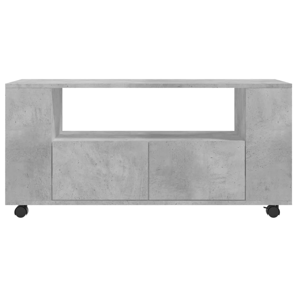 Mobile TV multimediale mensola TV credenza mobile TV sala da pranzo soggiorno camera da letto 102 x 34,5 x 43 cm legno ingegnerizzato grigio 02_0025560