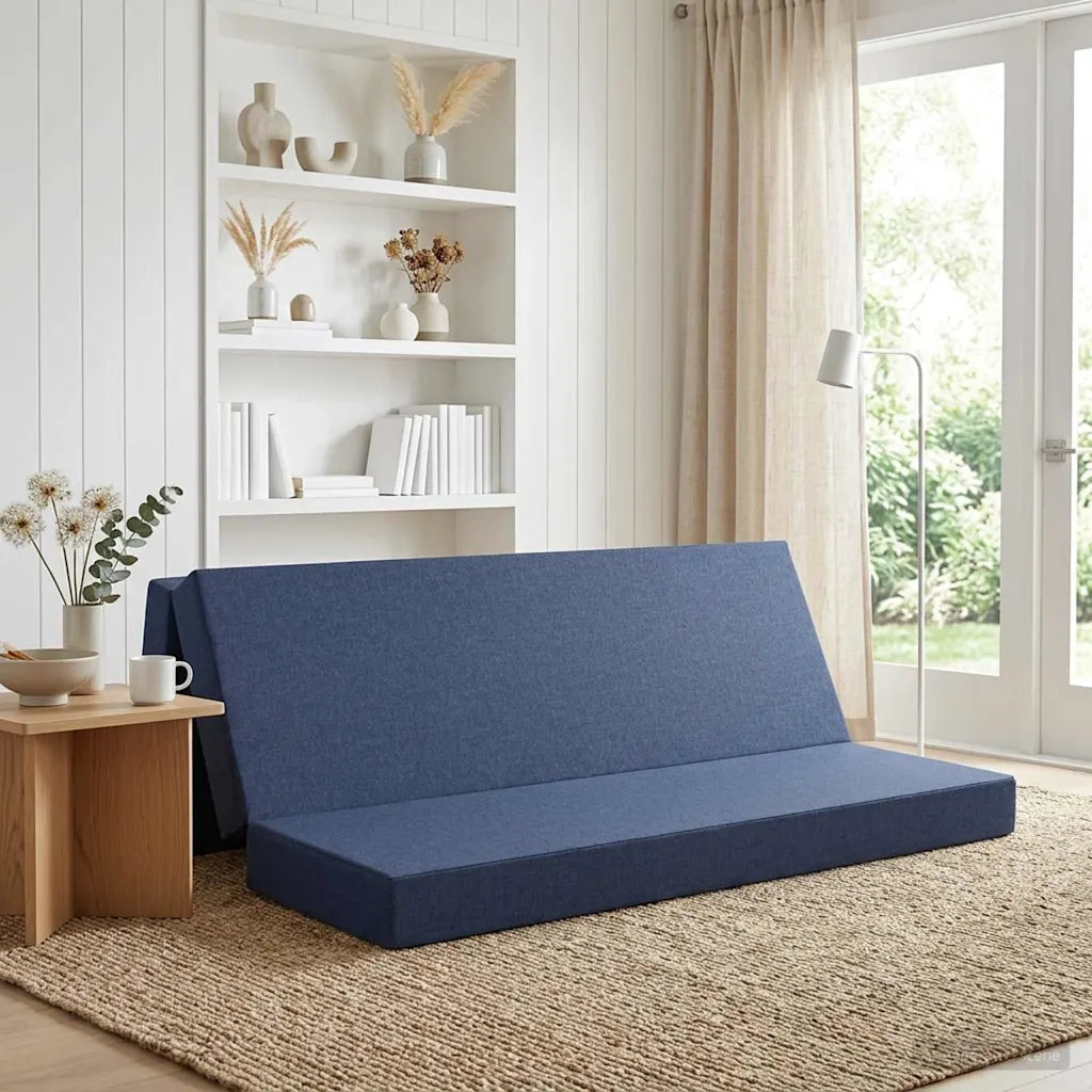 Divano Letto Pieghevole 180 x 67 x 45 cm Blu 900249