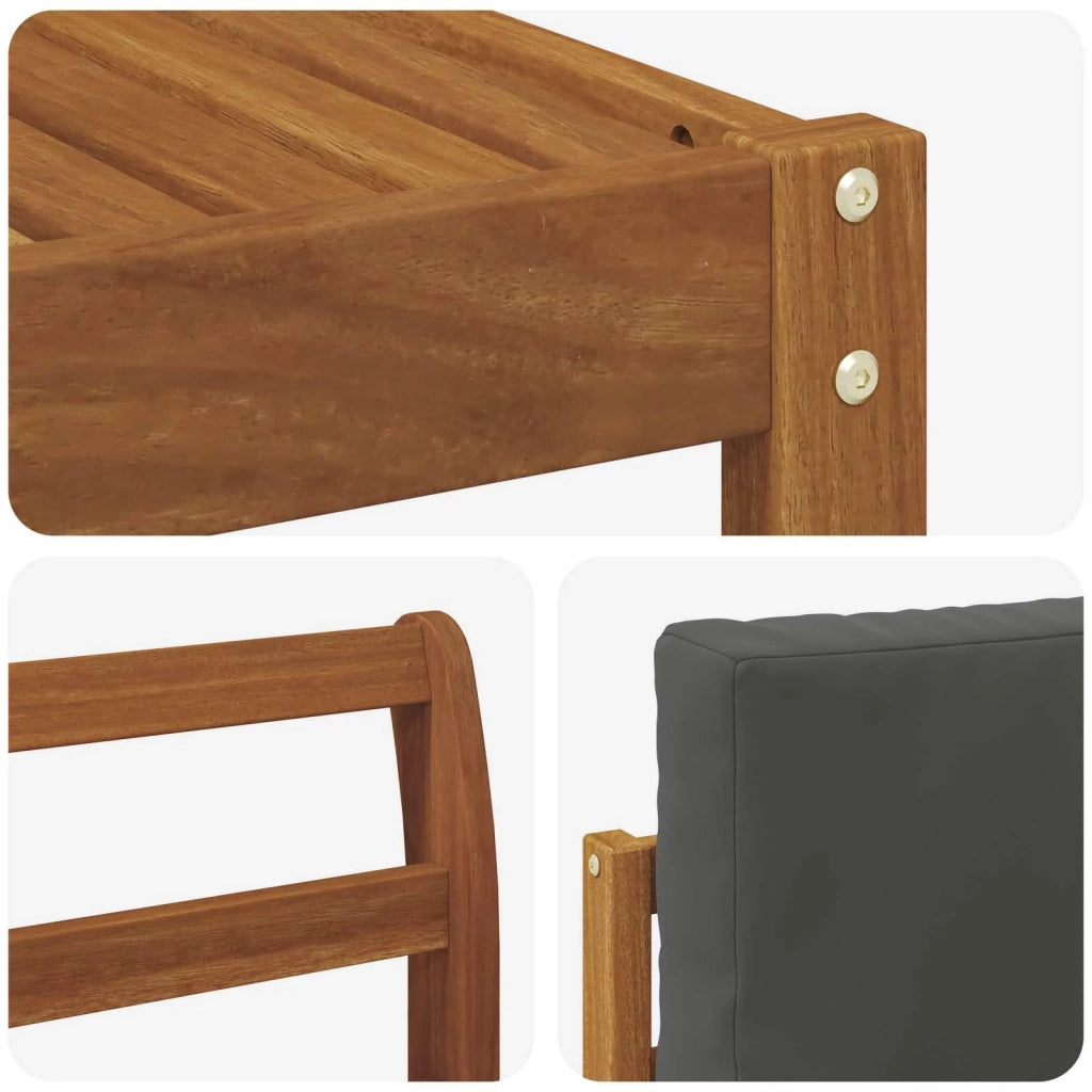 Set di divani da esterno con cuscino 8 pcs Naturale e Antracite 3366150