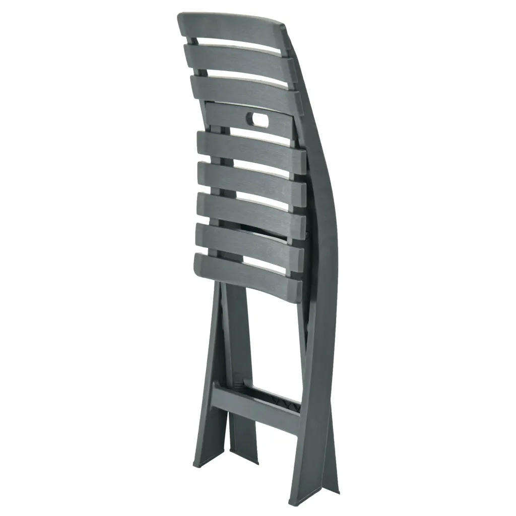 Sedie da Giardino Pieghevoli 2 pz in Plastica Verde 48789