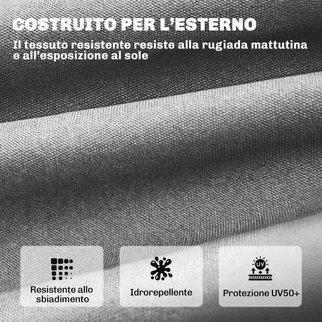 Cuscino per Poltrona da Esterno con Cinghie ¨C Xylo ¨C Grigio Chiaro