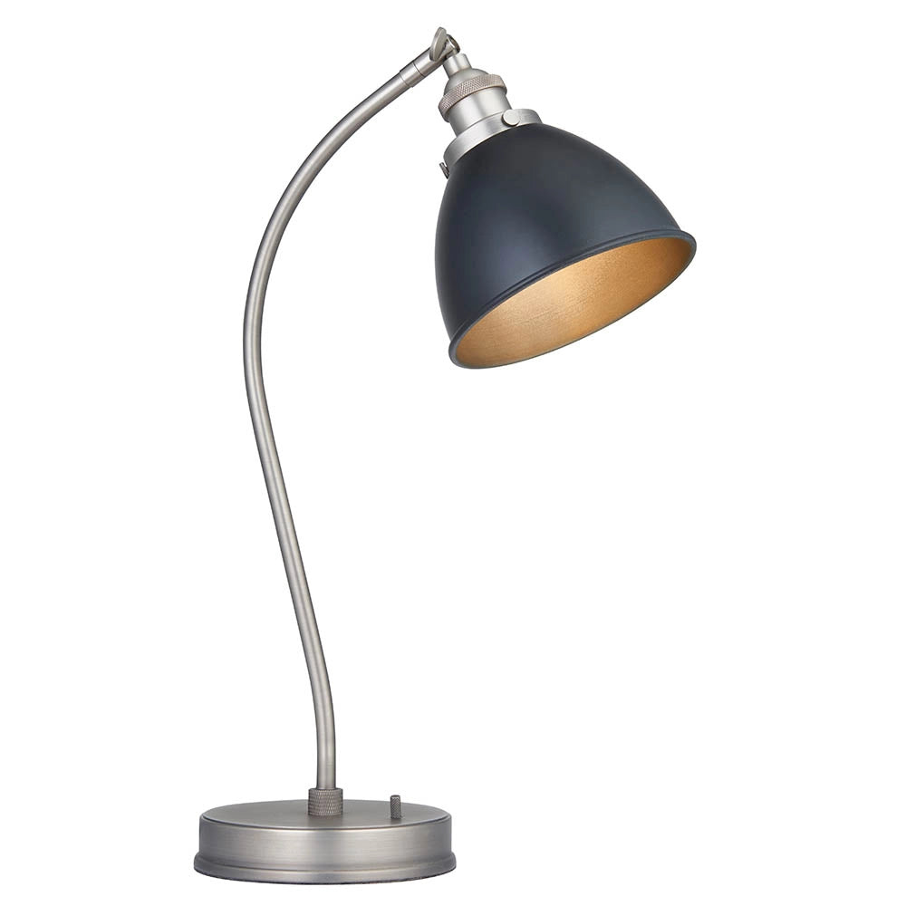 Lampada da scrivania vintage nera E14 Endon Franklin