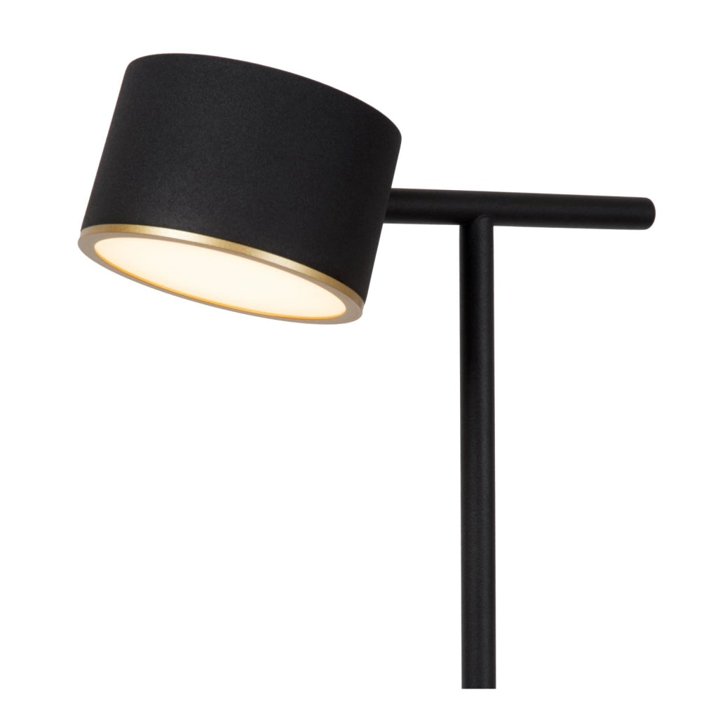 Lampada da terra GIAN Lucide nera LED 8W dimmer-touch