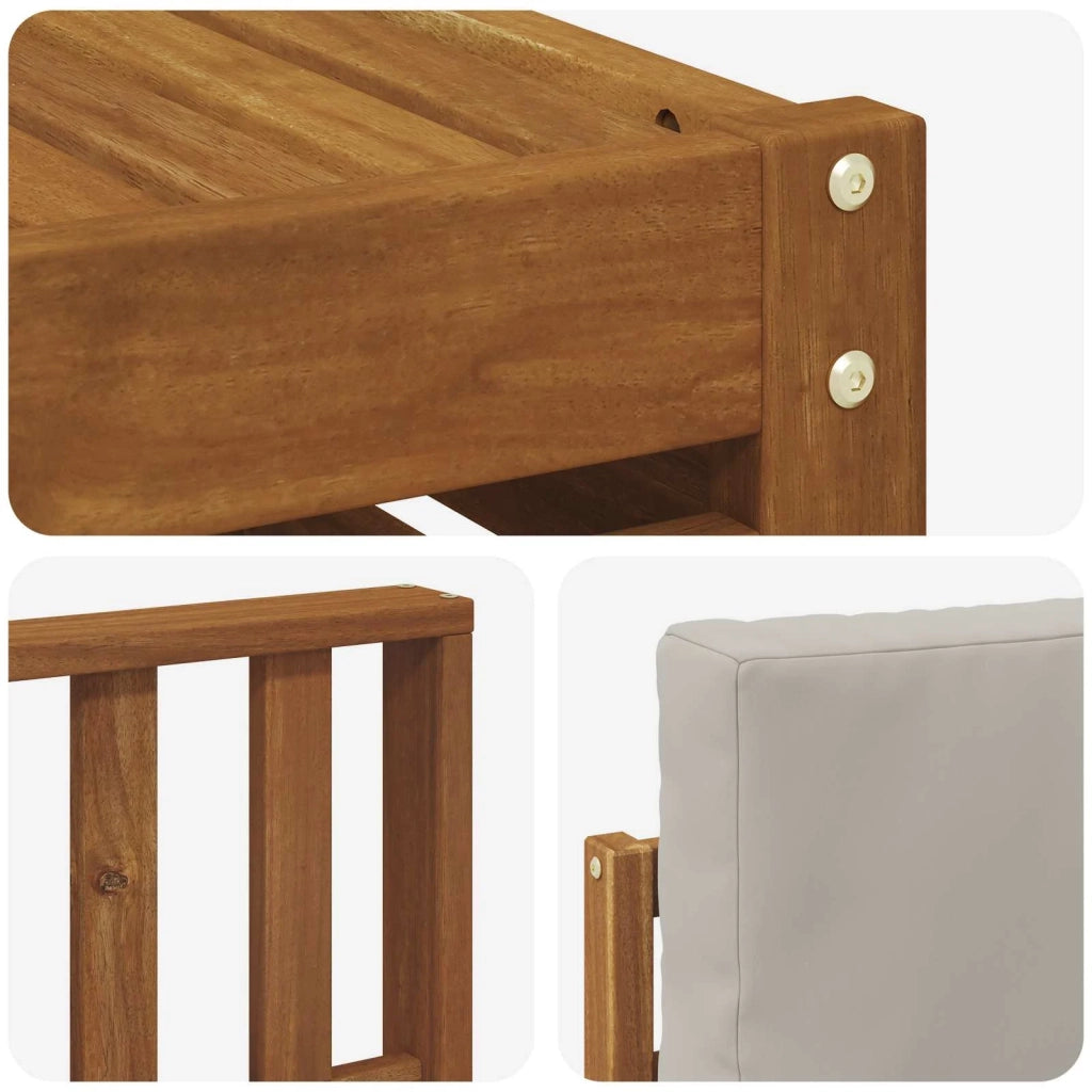 Set di divani da esterno 5 pcs Grigio Naturale e Chiaro 3374761