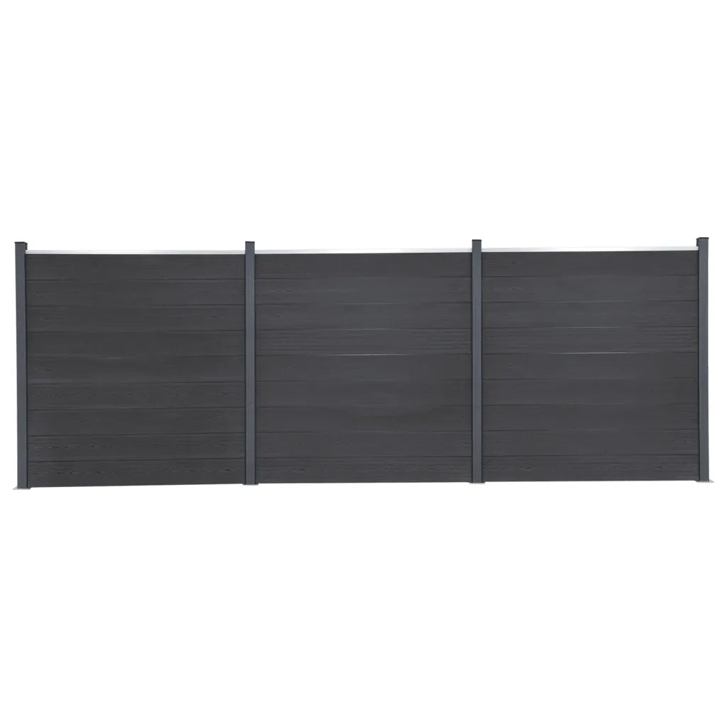 Set Pannello di Recinzione Grigio 526x186 cm in WPCcod mxl 83919