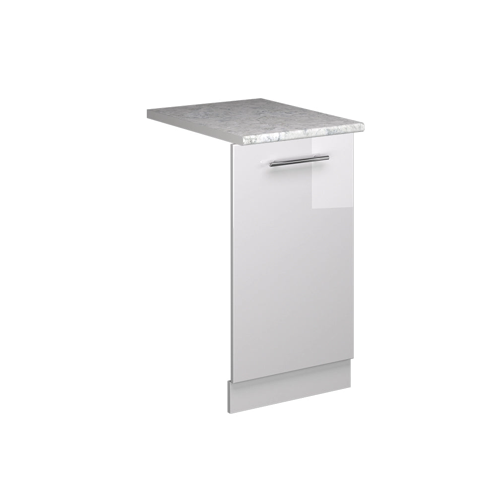 Pannello frontale della lavastoviglie Fame-Line Bianco lucido/Bianco 45 cm, PL Marmo Vicco