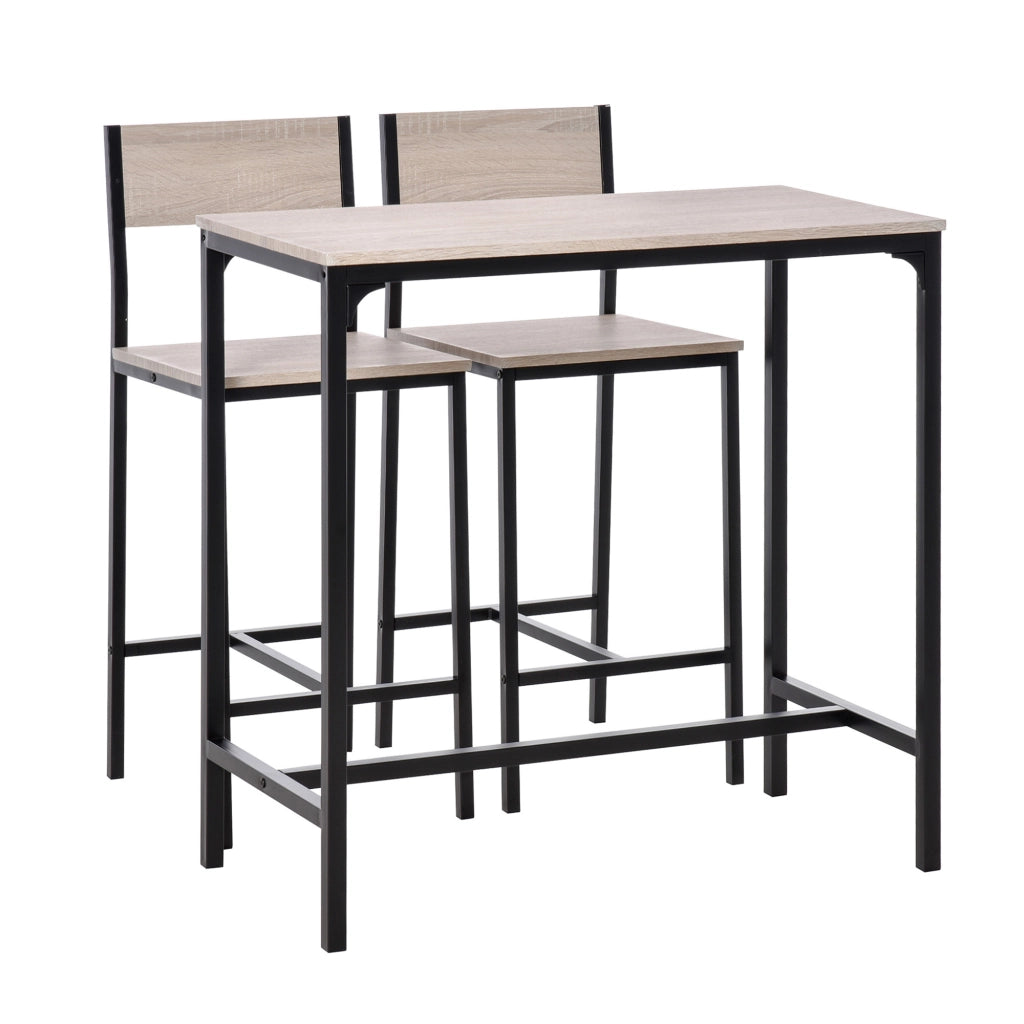 Set Tavolo da Pranzo con 2 Sedie ¨C Minimal ¨C Legno Naturale
