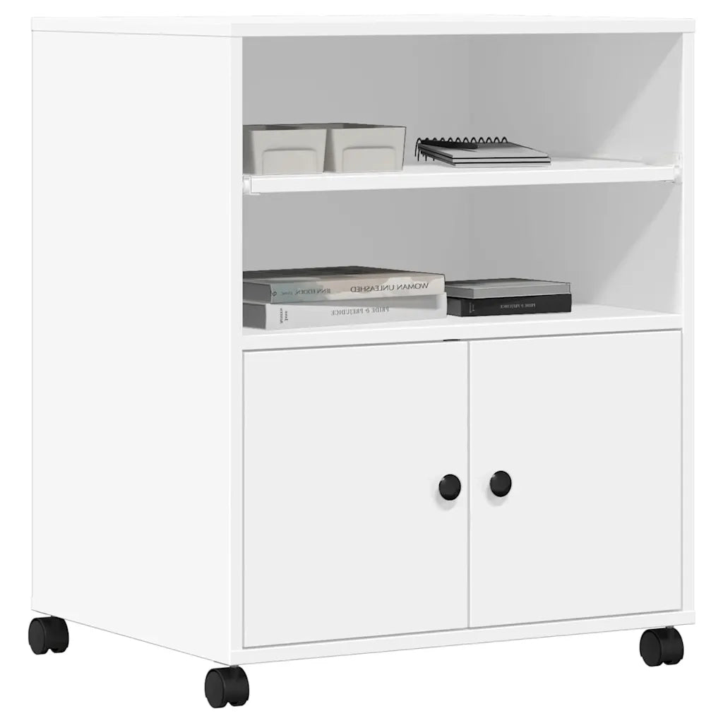 Supporto per Stampante con Ruote Bianco 60x48x74 cm 840632
