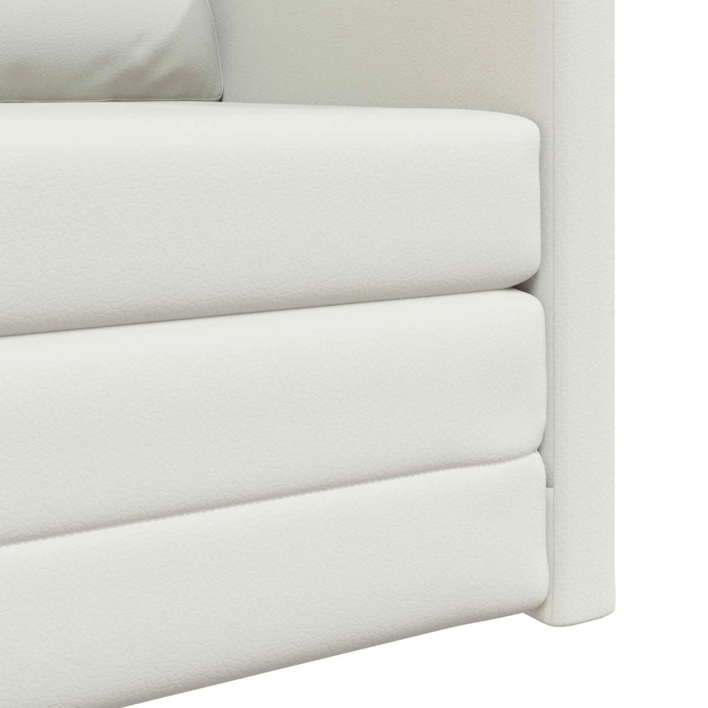 Divano letto | Sof¨¤ letto | Letto singolo 60cm Bianco Pelle Artificiale