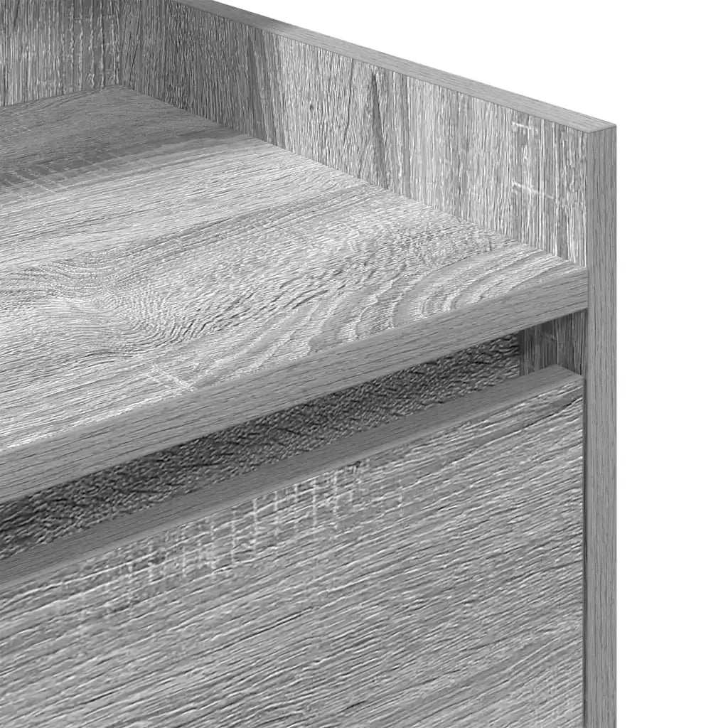 Comodino con 2 Cassetti Grigio Sonoma 38x34x80 cm 861365