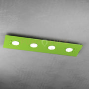 PATH PLAFONIERA 4 LUCI RETTANGOLARE VERDE 1141-PL4 R-VE