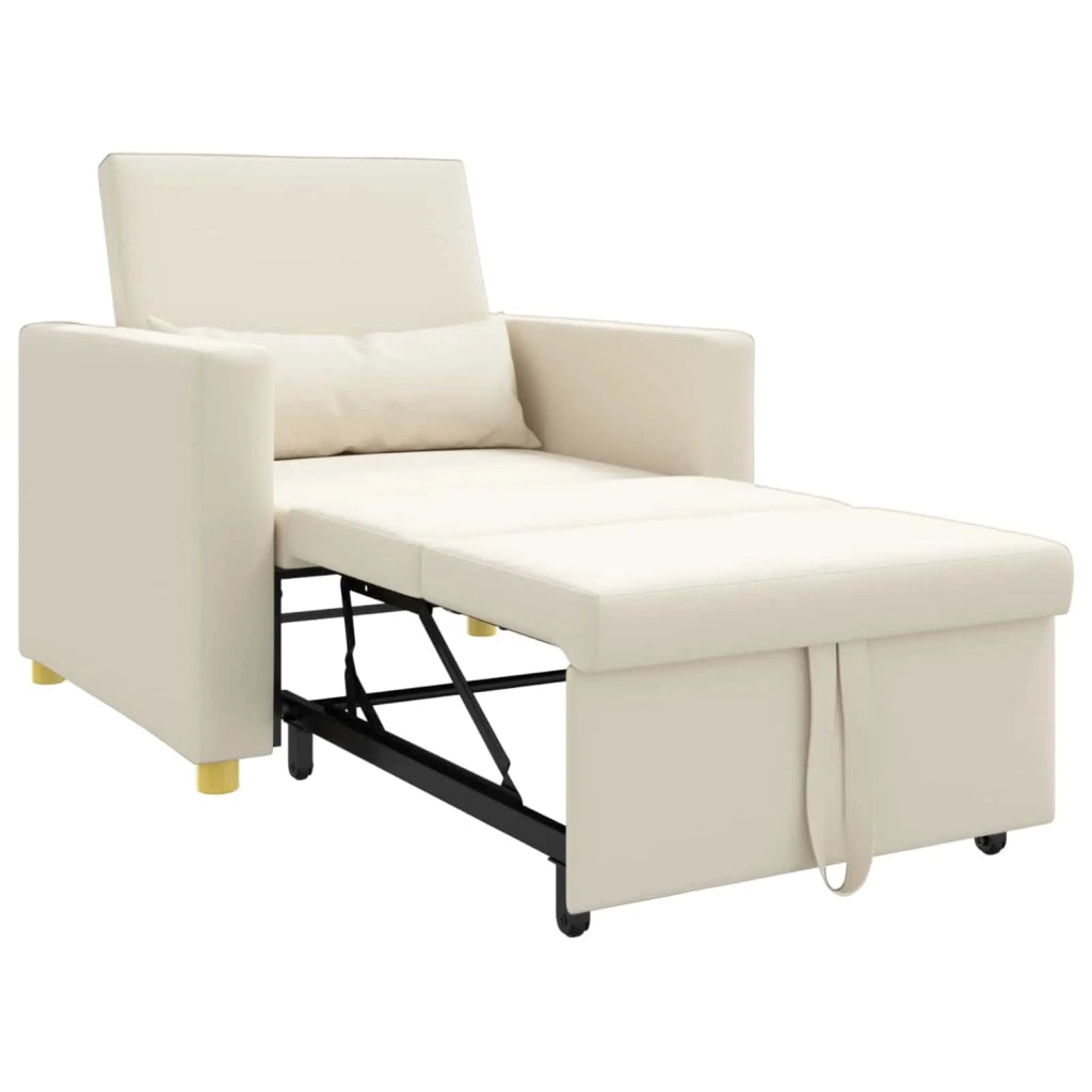 Divano letto estraibile singolo Bianco crema 90 x 165 x 87 cm 42002696