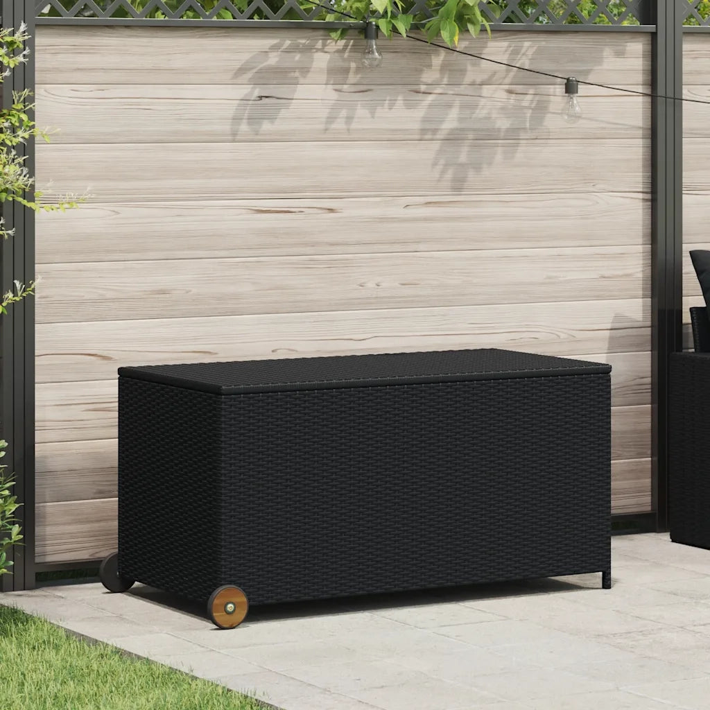 Contenitore da Giardino Nero 120x65x61 cm in Polyrattan CFW4398512