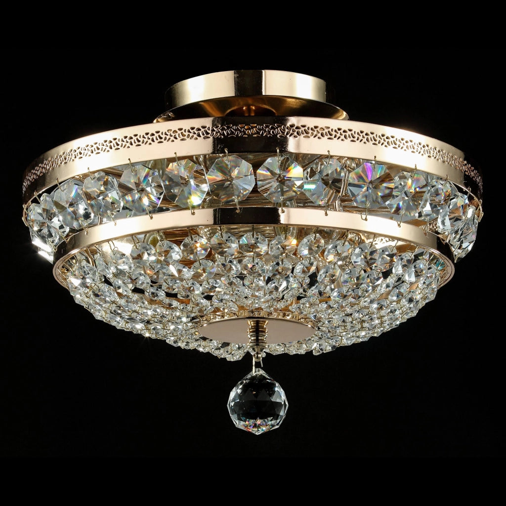 Maytoni Plafoniera contemporanea Ottilia 3 luci E14 oro metallo diffusori metallo