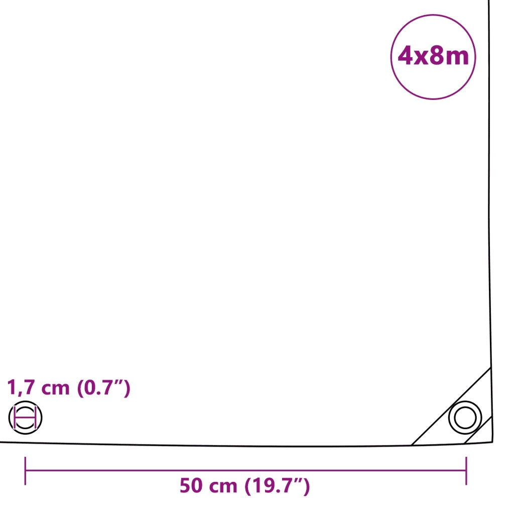 Telone 650 g/m² 4x8 m Bianco 43847