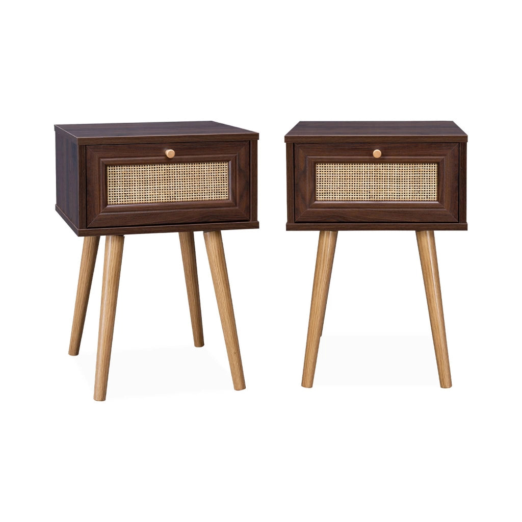 Set di 2 comodini effetto legno scuro i sweeek