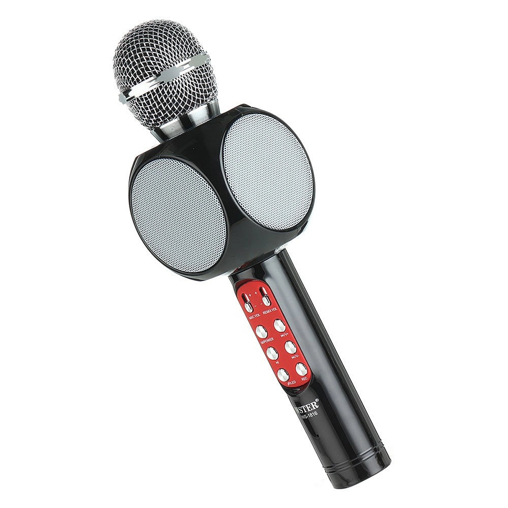 Trade Shop - Microfono Portatile Wireless Con Bluetooth Karaoke Cassa Integrata Ws-1816 -