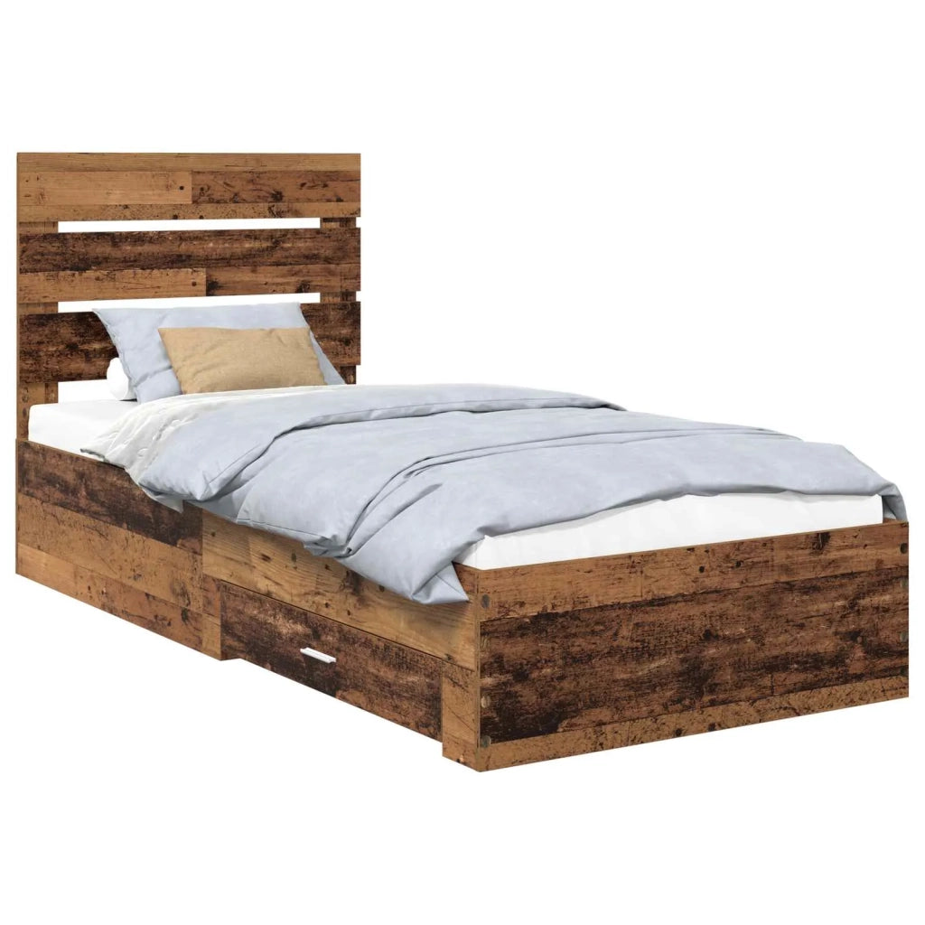 Struttura del letto-Giroletto Legno vecchio 90 x 190 cm Legno multistrato 722580